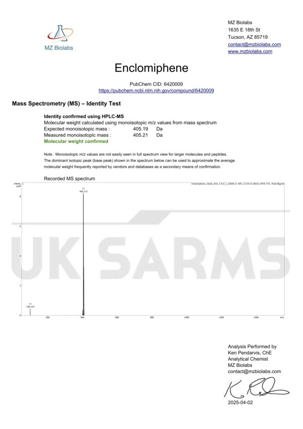 Enclomiphene Citrate