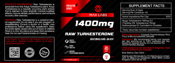 Max Strength – Turkesterone Supplements (1400mg)